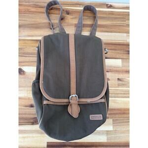 Ellington‎ Canvas Backpack Bag Olive Green and Brown